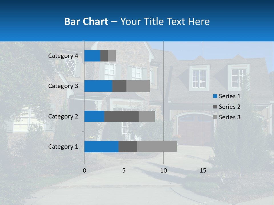 A House With A Driveway And Trees In Front Of It PowerPoint Template
