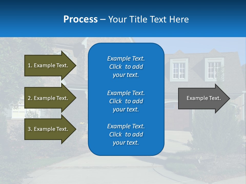 A House With A Driveway And Trees In Front Of It PowerPoint Template