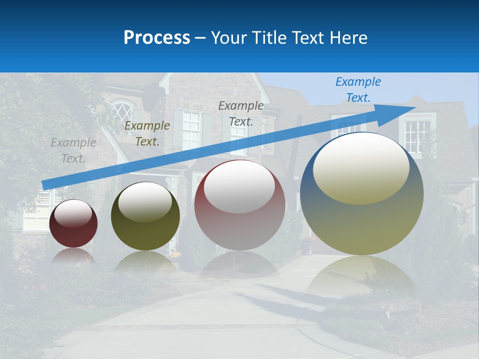 A House With A Driveway And Trees In Front Of It PowerPoint Template