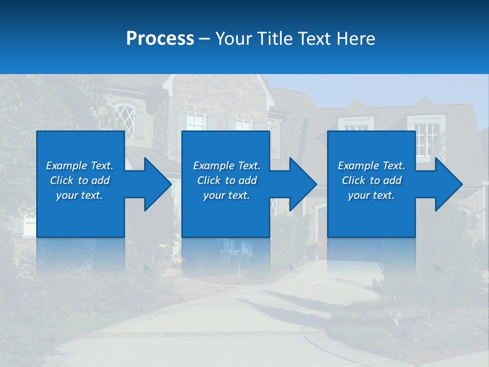 A House With A Driveway And Trees In Front Of It PowerPoint Template