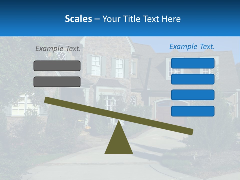 A House With A Driveway And Trees In Front Of It PowerPoint Template