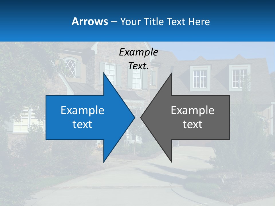 A House With A Driveway And Trees In Front Of It PowerPoint Template