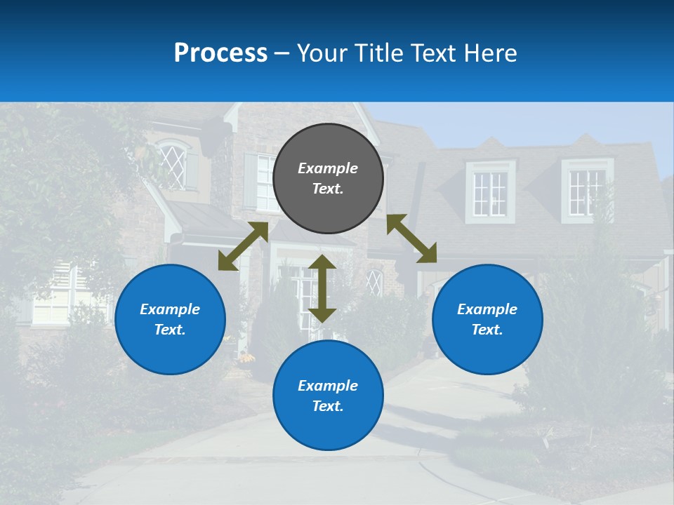 A House With A Driveway And Trees In Front Of It PowerPoint Template