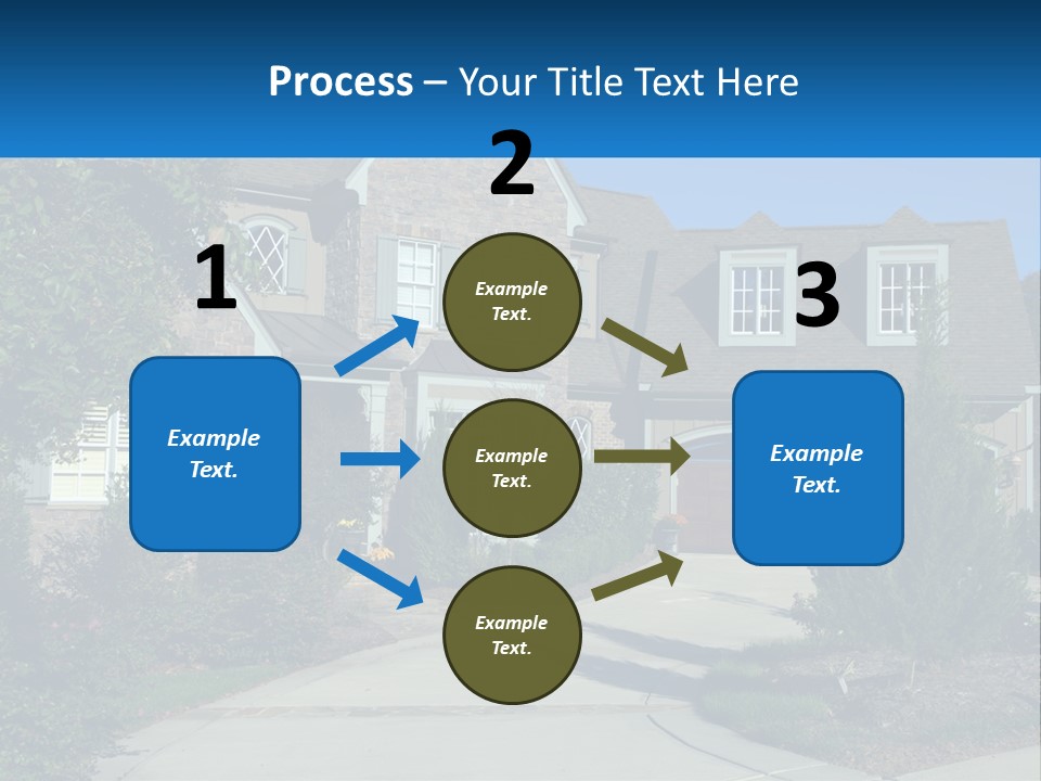 A House With A Driveway And Trees In Front Of It PowerPoint Template