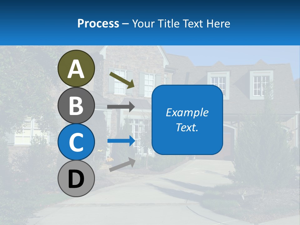 A House With A Driveway And Trees In Front Of It PowerPoint Template