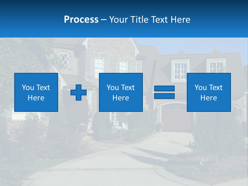 A House With A Driveway And Trees In Front Of It PowerPoint Template