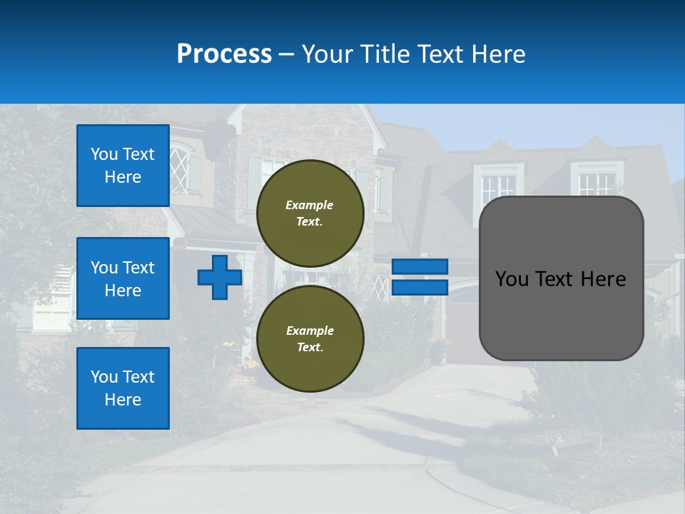 A House With A Driveway And Trees In Front Of It PowerPoint Template