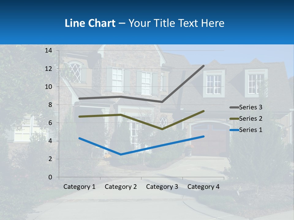 A House With A Driveway And Trees In Front Of It PowerPoint Template