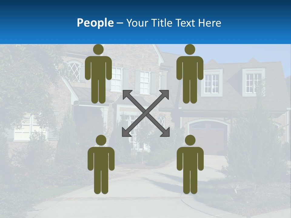 A House With A Driveway And Trees In Front Of It PowerPoint Template