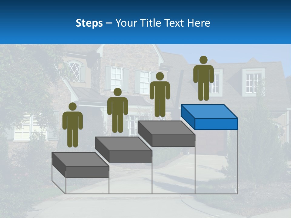 A House With A Driveway And Trees In Front Of It PowerPoint Template