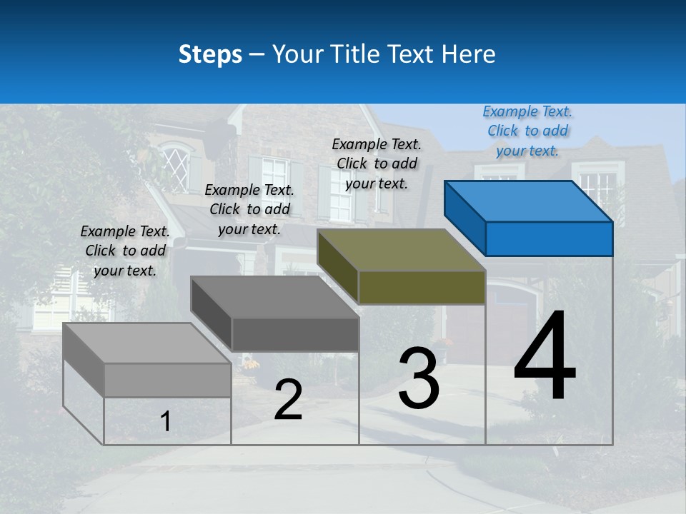 A House With A Driveway And Trees In Front Of It PowerPoint Template