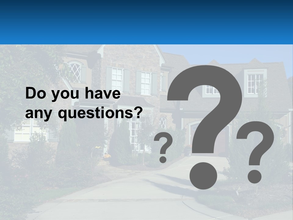 A House With A Driveway And Trees In Front Of It PowerPoint Template