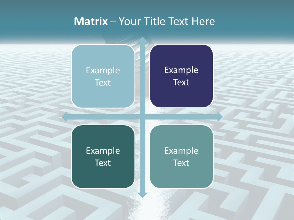 A Pencil Is In The Middle Of A Maze PowerPoint Template