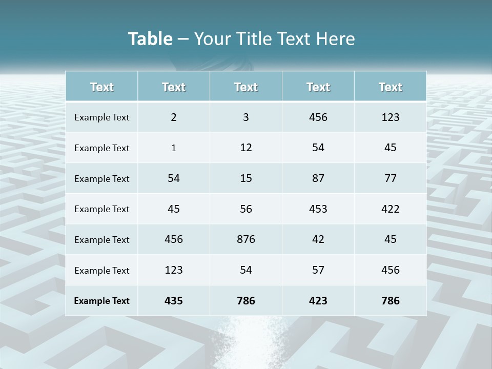 A Pencil Is In The Middle Of A Maze PowerPoint Template