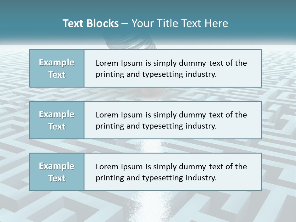 A Pencil Is In The Middle Of A Maze PowerPoint Template