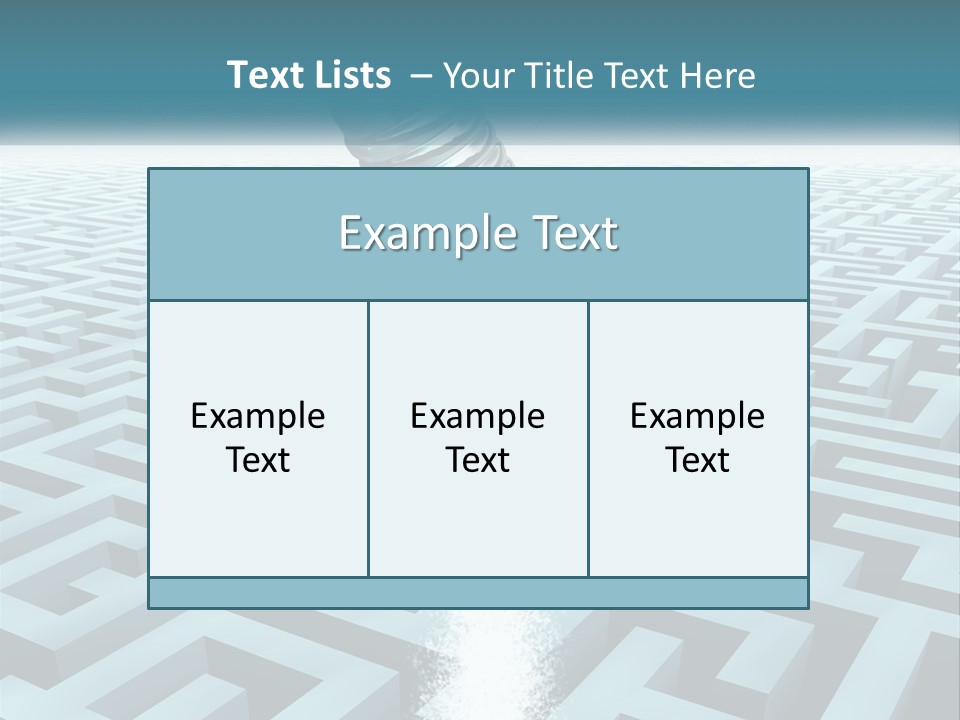 A Pencil Is In The Middle Of A Maze PowerPoint Template