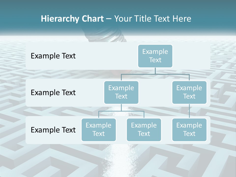 A Pencil Is In The Middle Of A Maze PowerPoint Template