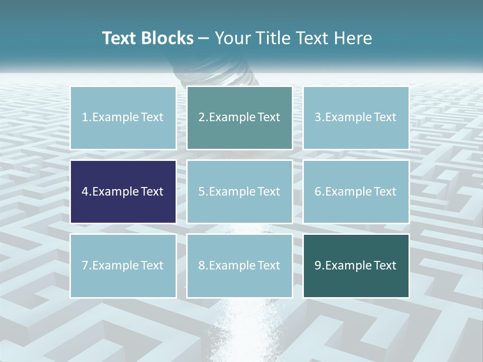 A Pencil Is In The Middle Of A Maze PowerPoint Template
