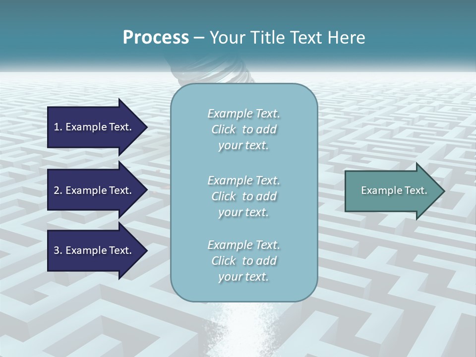 A Pencil Is In The Middle Of A Maze PowerPoint Template