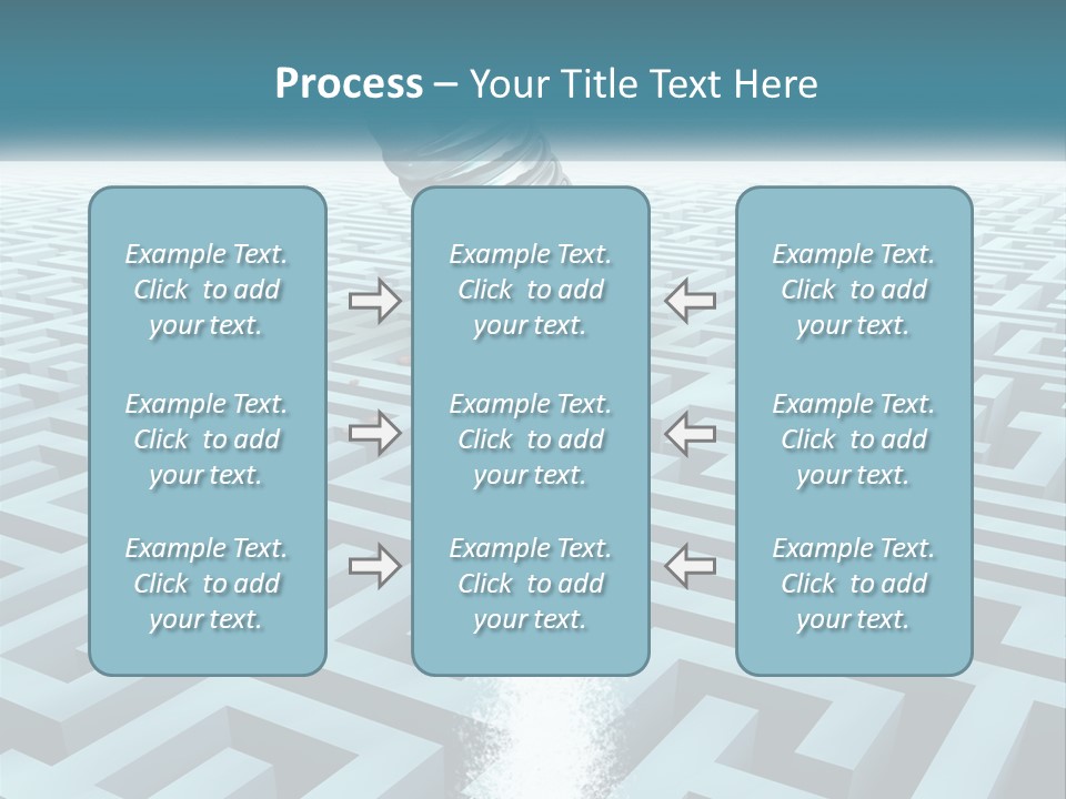 A Pencil Is In The Middle Of A Maze PowerPoint Template