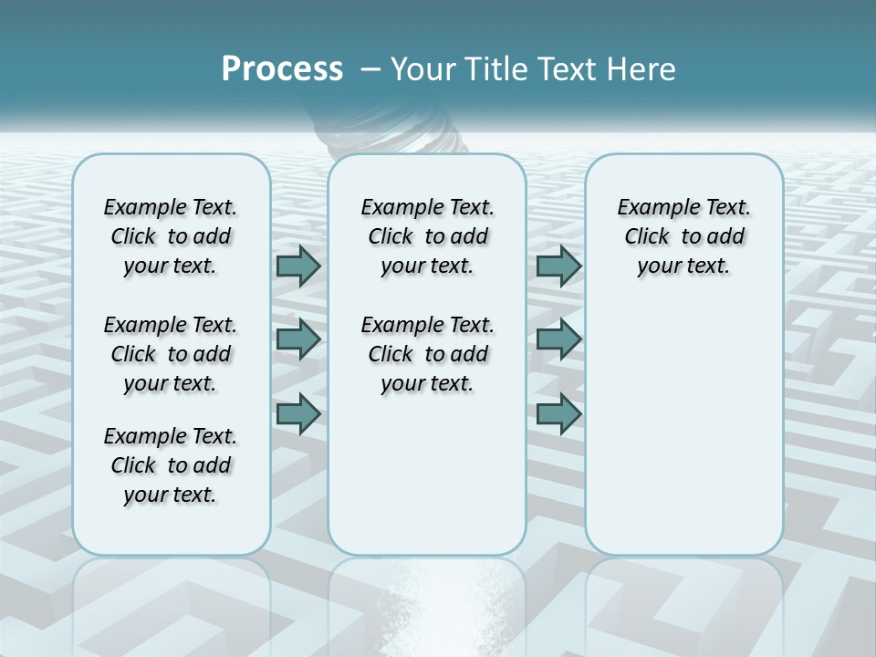 A Pencil Is In The Middle Of A Maze PowerPoint Template