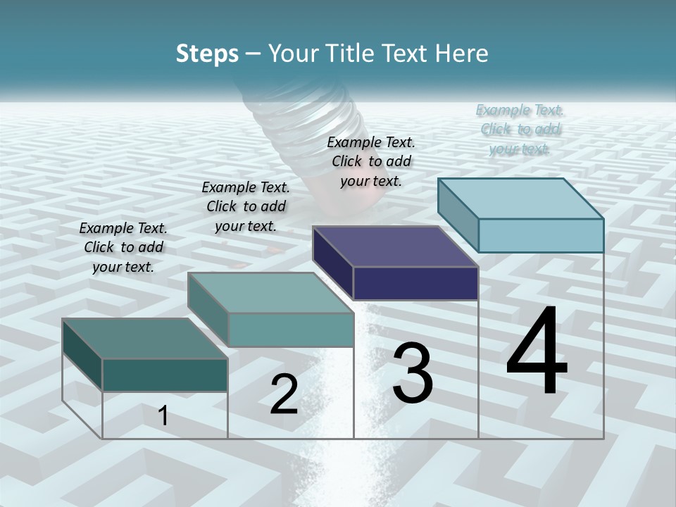 A Pencil Is In The Middle Of A Maze PowerPoint Template