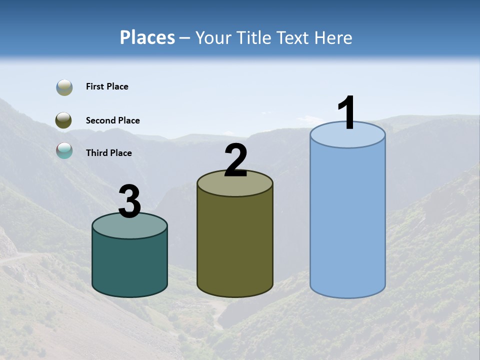 A Scenic View Of Mountains With A Road Going Through Them PowerPoint Template