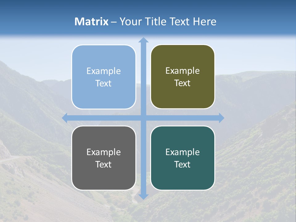 A Scenic View Of Mountains With A Road Going Through Them PowerPoint Template