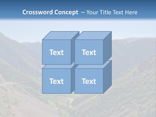 A Scenic View Of Mountains With A Road Going Through Them PowerPoint Template