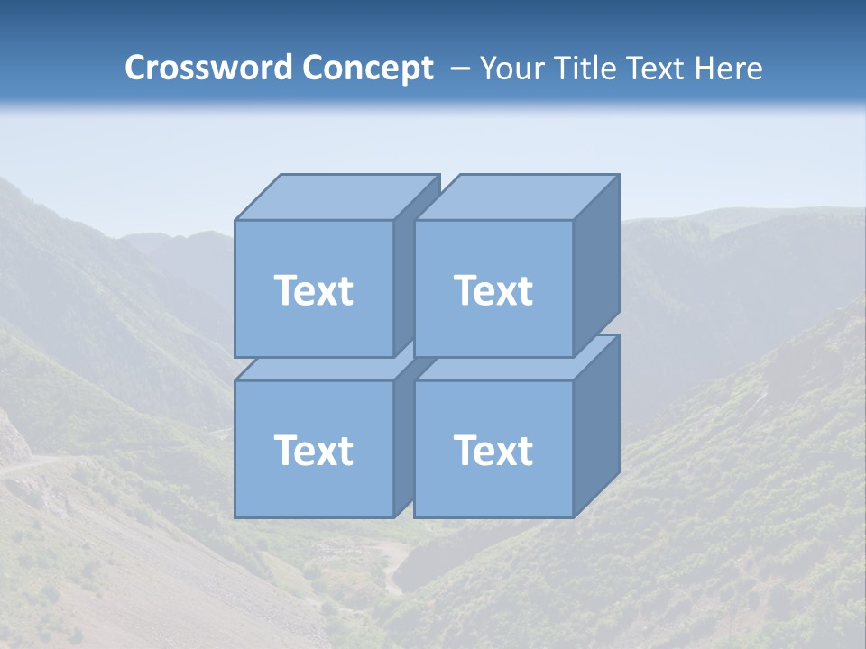 A Scenic View Of Mountains With A Road Going Through Them PowerPoint Template