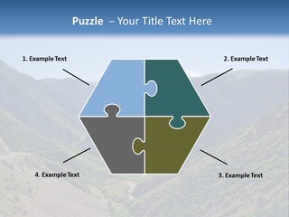 A Scenic View Of Mountains With A Road Going Through Them PowerPoint Template