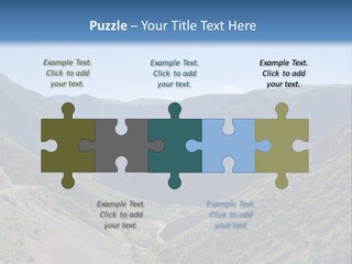 A Scenic View Of Mountains With A Road Going Through Them PowerPoint Template