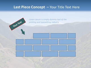A Scenic View Of Mountains With A Road Going Through Them PowerPoint Template