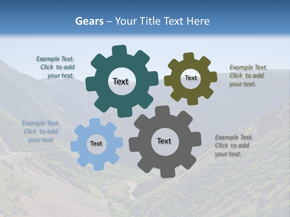 A Scenic View Of Mountains With A Road Going Through Them PowerPoint Template