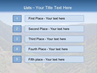 A Scenic View Of Mountains With A Road Going Through Them PowerPoint Template