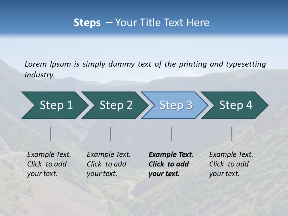 A Scenic View Of Mountains With A Road Going Through Them PowerPoint Template