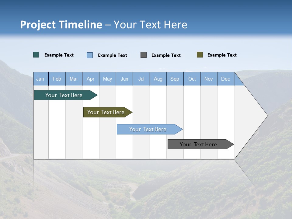 A Scenic View Of Mountains With A Road Going Through Them PowerPoint Template