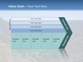 A Scenic View Of Mountains With A Road Going Through Them PowerPoint Template
