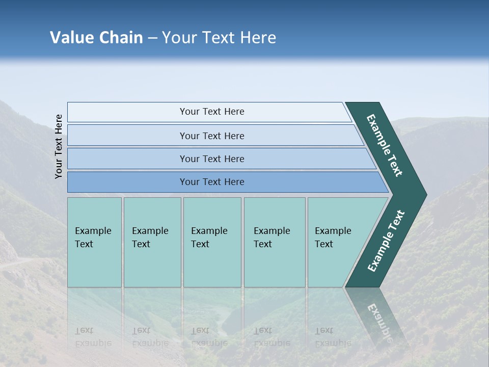 A Scenic View Of Mountains With A Road Going Through Them PowerPoint Template
