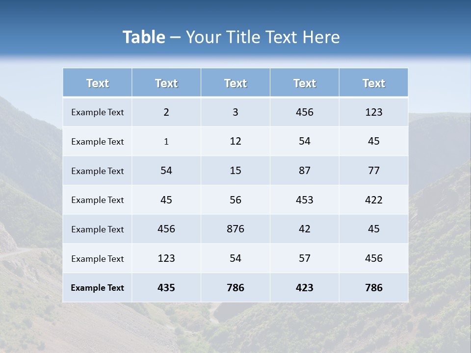 A Scenic View Of Mountains With A Road Going Through Them PowerPoint Template
