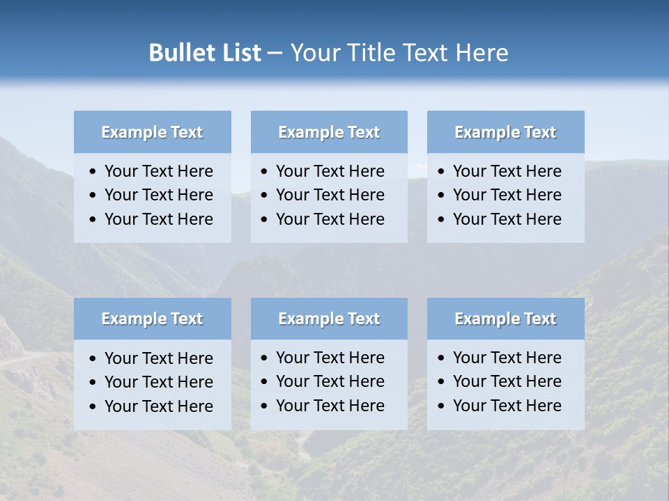 A Scenic View Of Mountains With A Road Going Through Them PowerPoint Template