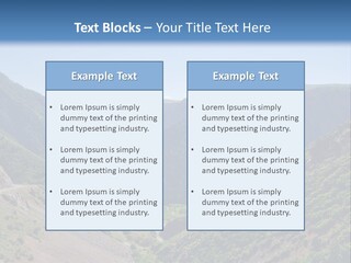 A Scenic View Of Mountains With A Road Going Through Them PowerPoint Template