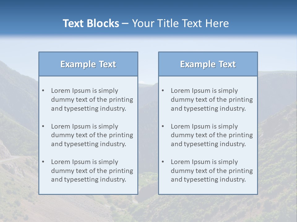 A Scenic View Of Mountains With A Road Going Through Them PowerPoint Template