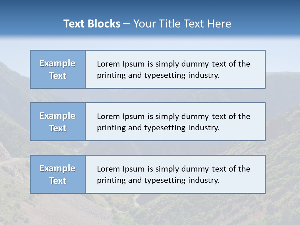 A Scenic View Of Mountains With A Road Going Through Them PowerPoint Template