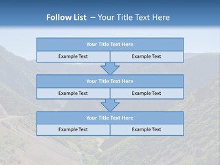 A Scenic View Of Mountains With A Road Going Through Them PowerPoint Template