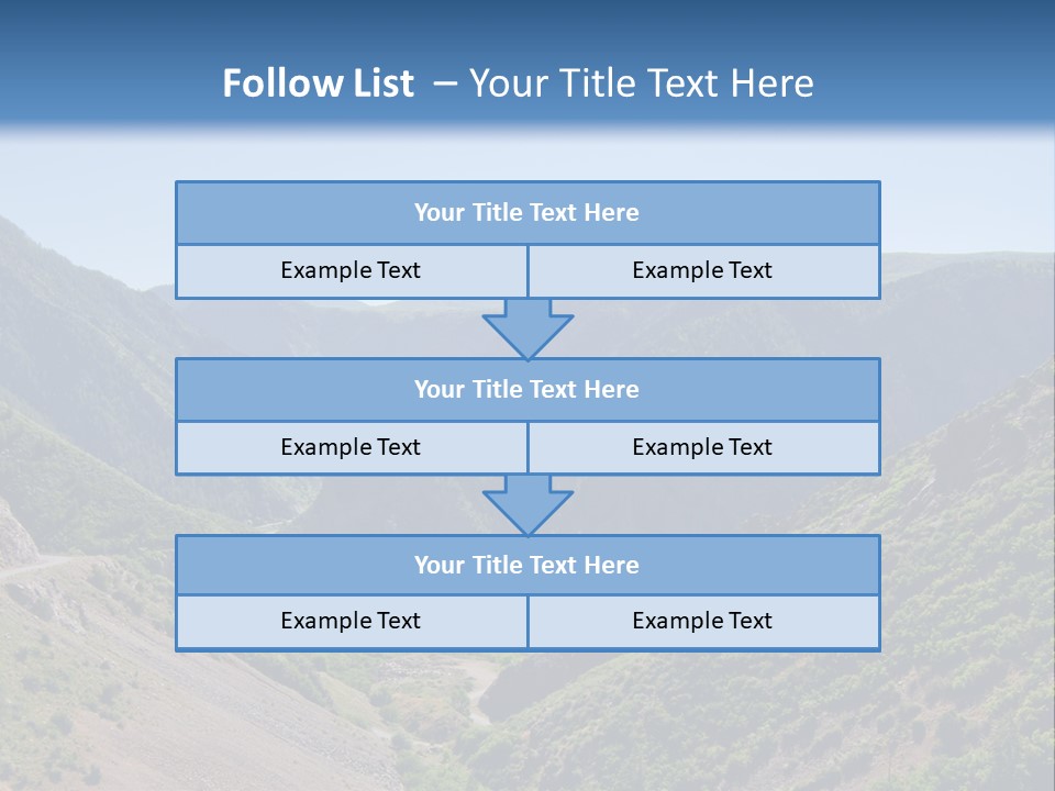 A Scenic View Of Mountains With A Road Going Through Them PowerPoint Template