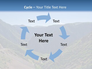 A Scenic View Of Mountains With A Road Going Through Them PowerPoint Template