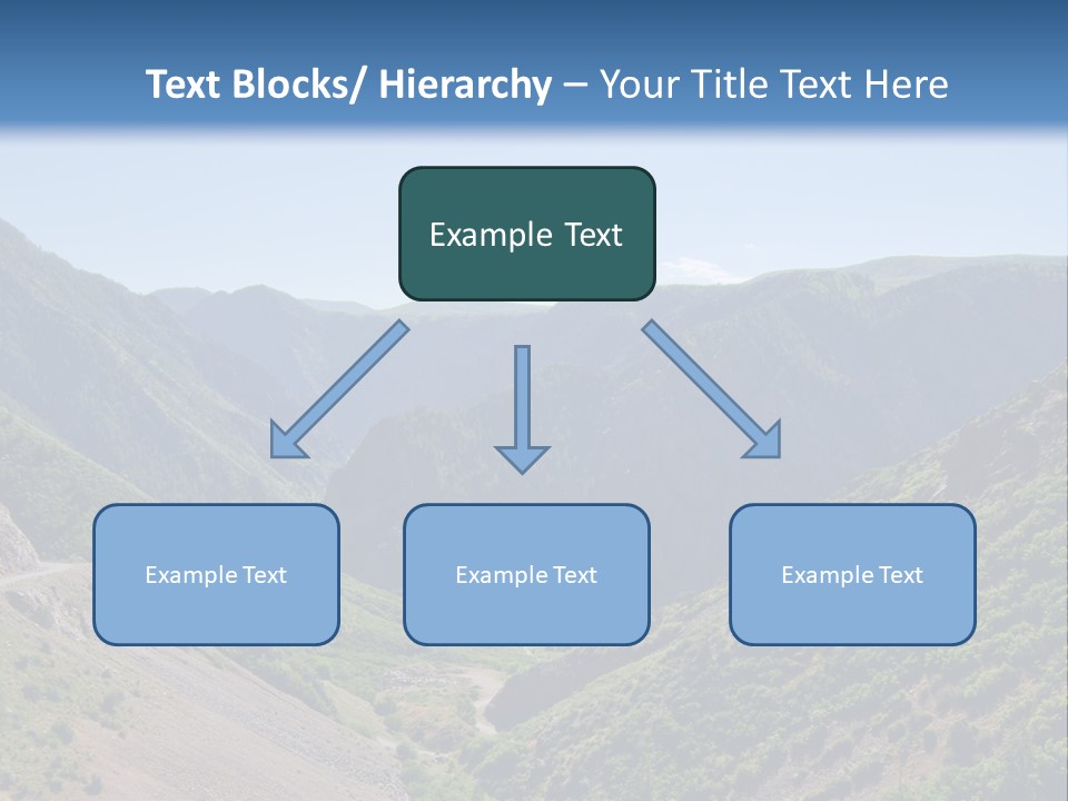 A Scenic View Of Mountains With A Road Going Through Them PowerPoint Template