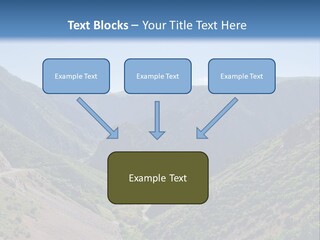 A Scenic View Of Mountains With A Road Going Through Them PowerPoint Template
