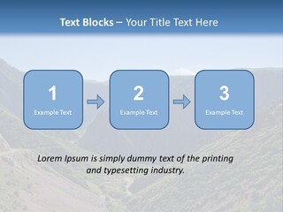 A Scenic View Of Mountains With A Road Going Through Them PowerPoint Template